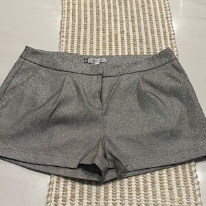 Jennifer Lopez Glittering Silver High Waist Shorts